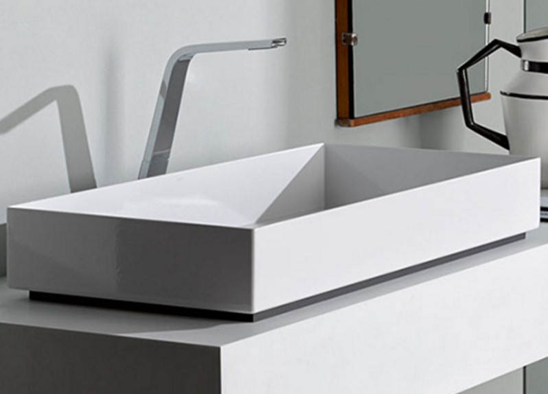 德国品牌ALAPE钢板搪瓷方形艺术盆台上盆家用洗脸盆32140000 1米
