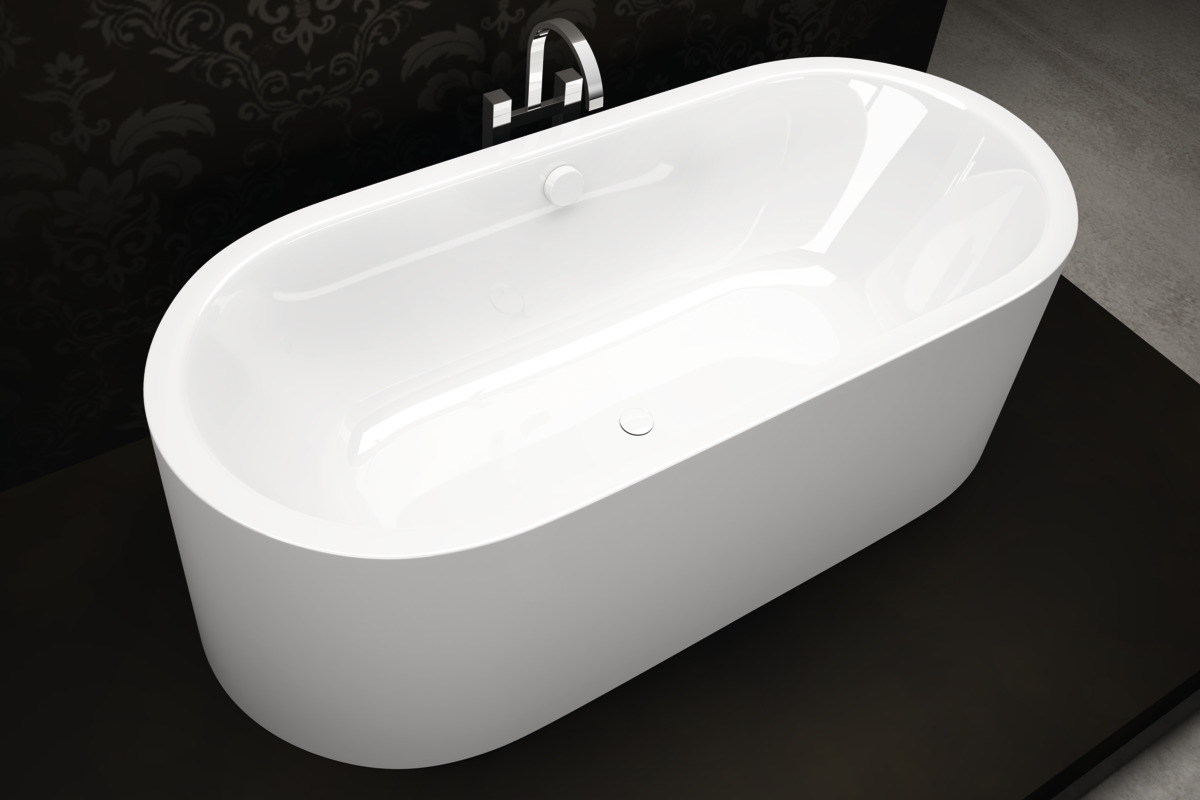 德国卡德维钢板搪瓷独立双人家用浴缸1127、1128白色进口椭圆缸