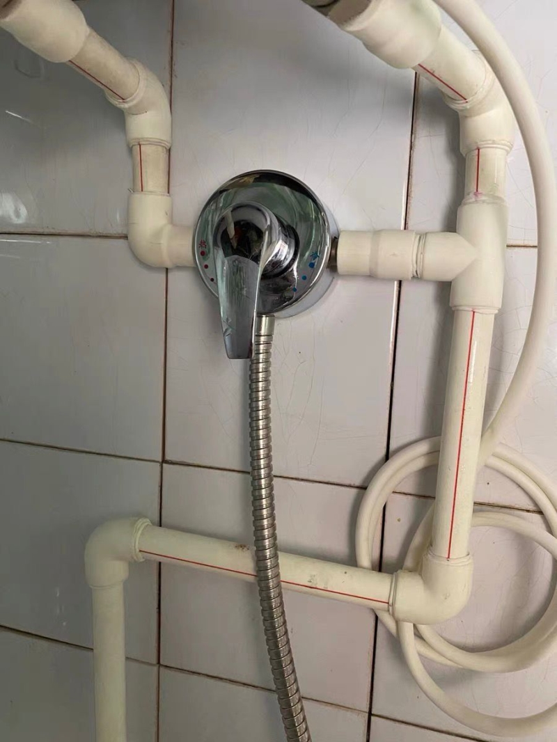 电热水器明装淋浴器洗澡花洒水龙头贴墙配件配大全冷热混水阀