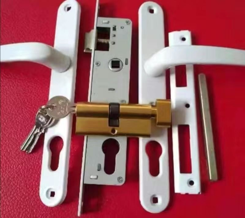 塑钢门锁8525型老式阳台塑钢门锁塑钢门执手把手平开塑钢门窗配件