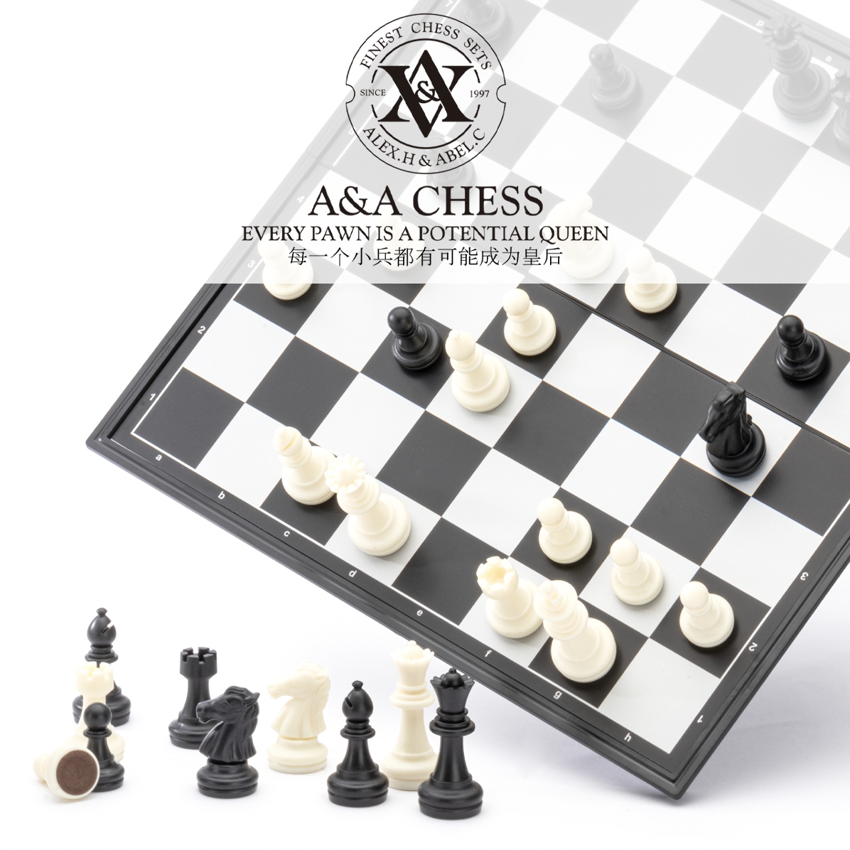 A&A磁性国际象棋/入门折叠便携/出口欧美儿童初学旅行/Chess