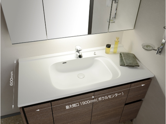 日本进口吉本DA人造大理石一体式台面浴室盆洗面盆洗脸池