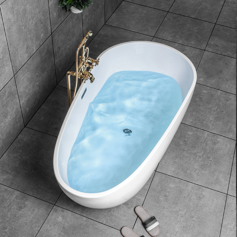 厂家直营仿人造石浴缸 亚克力浴盆成人独立式一体浴盆 薄边洗澡盆
