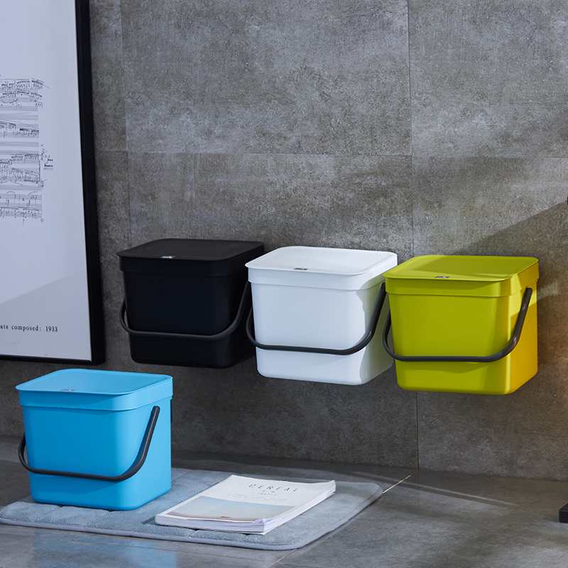 创意欧式无痕贴挂壁垃圾桶家用手提带盖厨房卫生间大号壁挂垃圾桶
