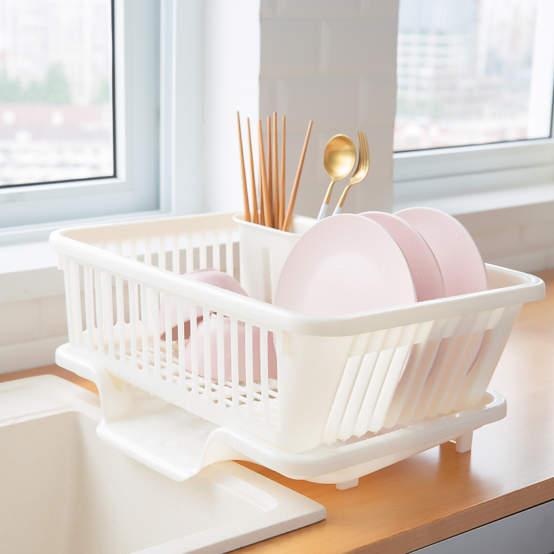 日本进口碗架沥水架厨房水槽碗碟收纳架家用盘筷置物架奶瓶沥水篮