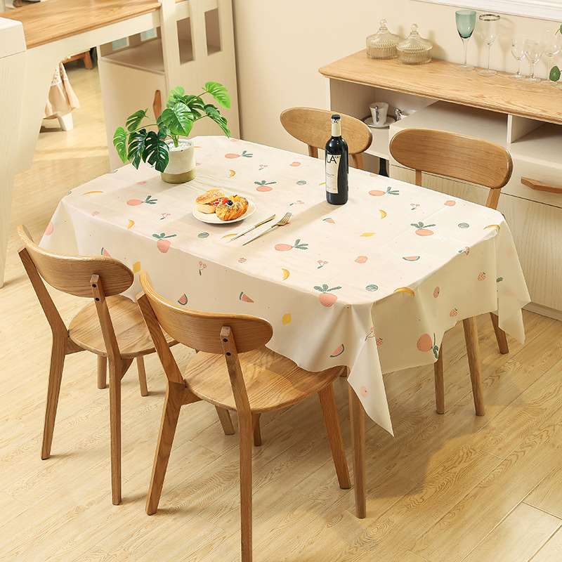 正品HOUYA137*180桌布家用小清新长方形餐桌布加厚桌布印花半透明