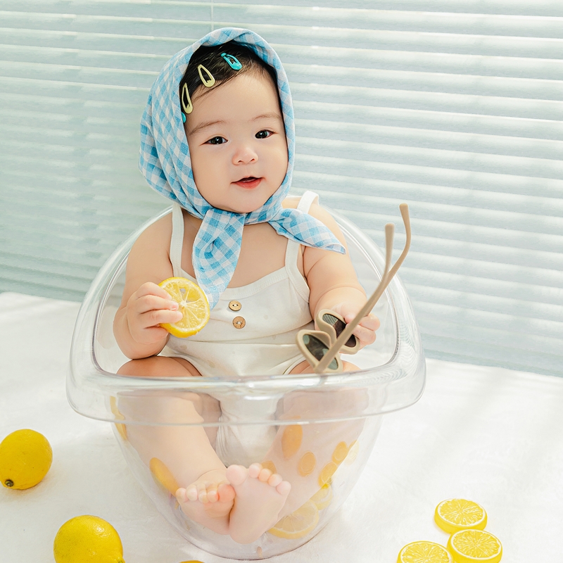 儿童摄影浴盆道具主题影楼拍照婴儿百天周岁宝宝透明浴缸牛奶浴盆