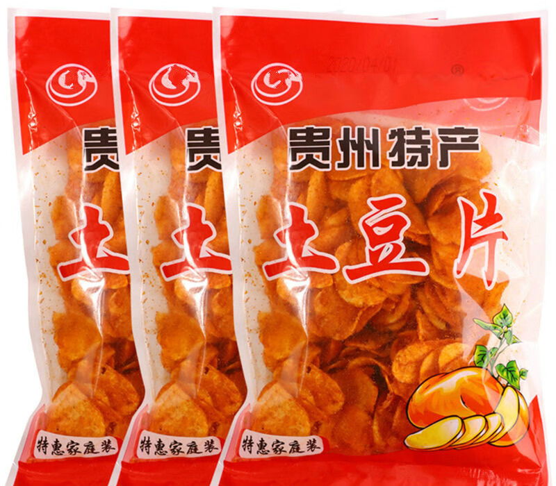 麻辣土豆片贵州特产网红小吃麻辣洋芋片香脆土豆丝小零食薯片袋装