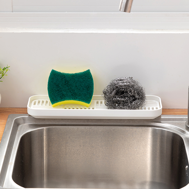 厨房抹布沥水架窄款台面水龙头水池水槽洗碗海绵钢丝清洁球置物架