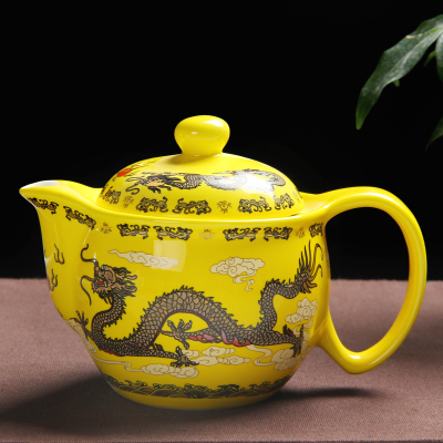 陶瓷茶壶带过滤网功夫茶壶青花双层防烫大容量泡茶壶家用大容量