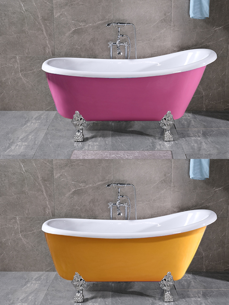 网红浴缸欧式贵妃浴缸独立式小户型双层保温浴缸