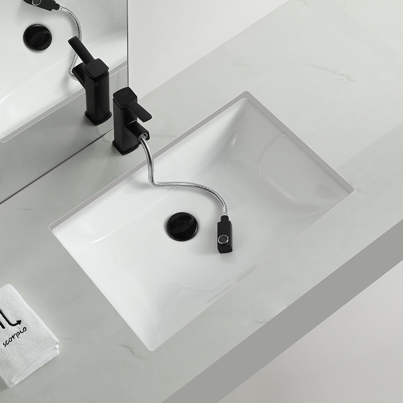 德国若木台下盆陶瓷方形洗脸盆家用台盆卫生间面盆嵌入式洗手盆池