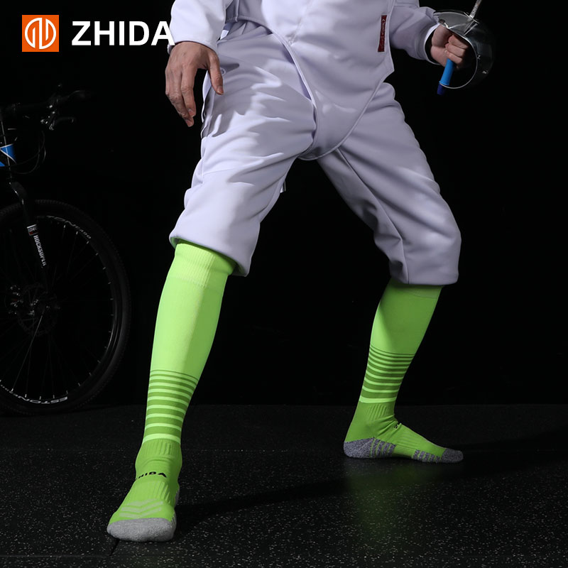 ZHIDA制达 专业儿童长筒比赛击剑袜男童成人毛巾底薄款训练运动袜