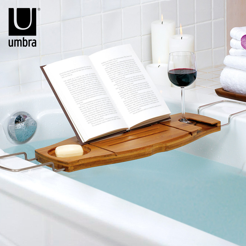 加拿大umbra浴室浴缸架置物架卫生间洗手间收纳架卫浴架子欧式