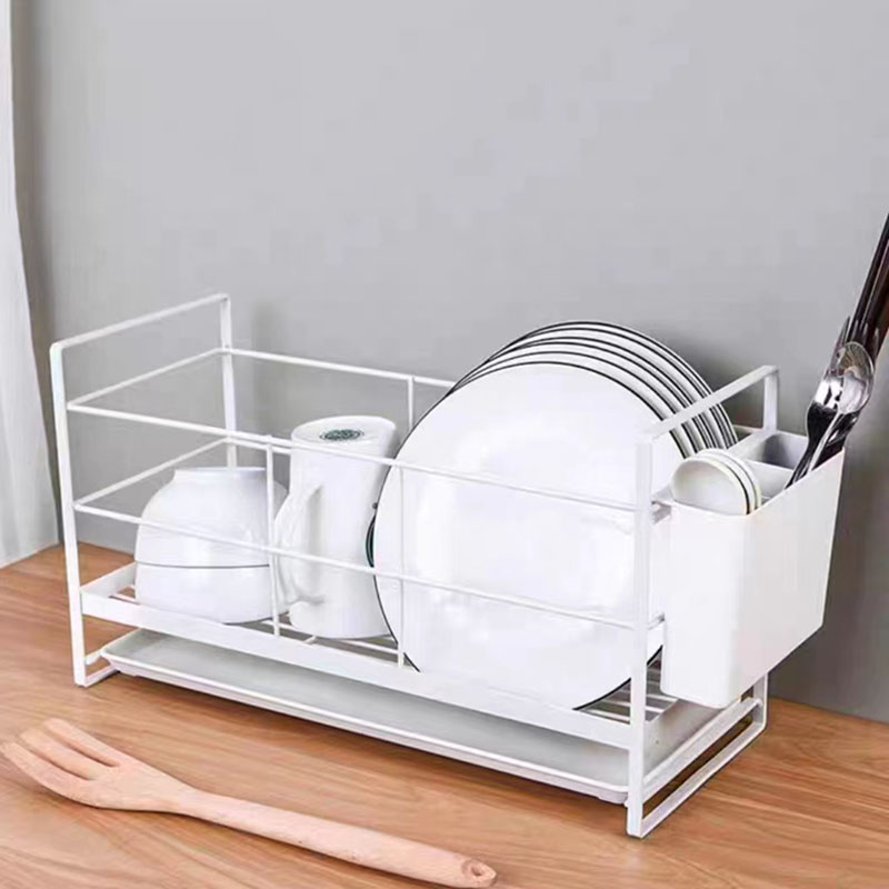 碗碟沥水架不锈钢窄款小型单层厨房台面多功能置物架盘收纳下空式