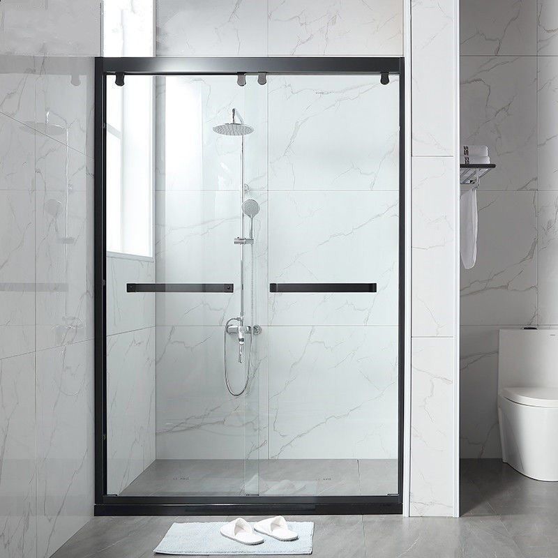 不锈钢淋浴房隔断定制一字简易干湿分离洗澡间整体沐浴室移门玻璃