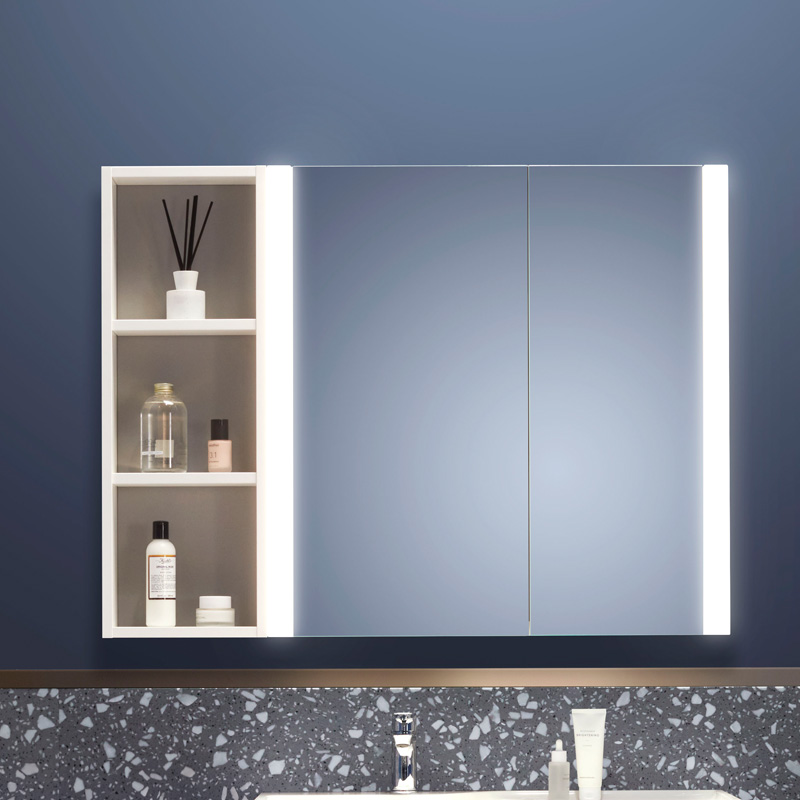 科勒新维乐2.0卫生间带灯梳洗化妆储物防雾镜面浴室镜柜30546T-NA