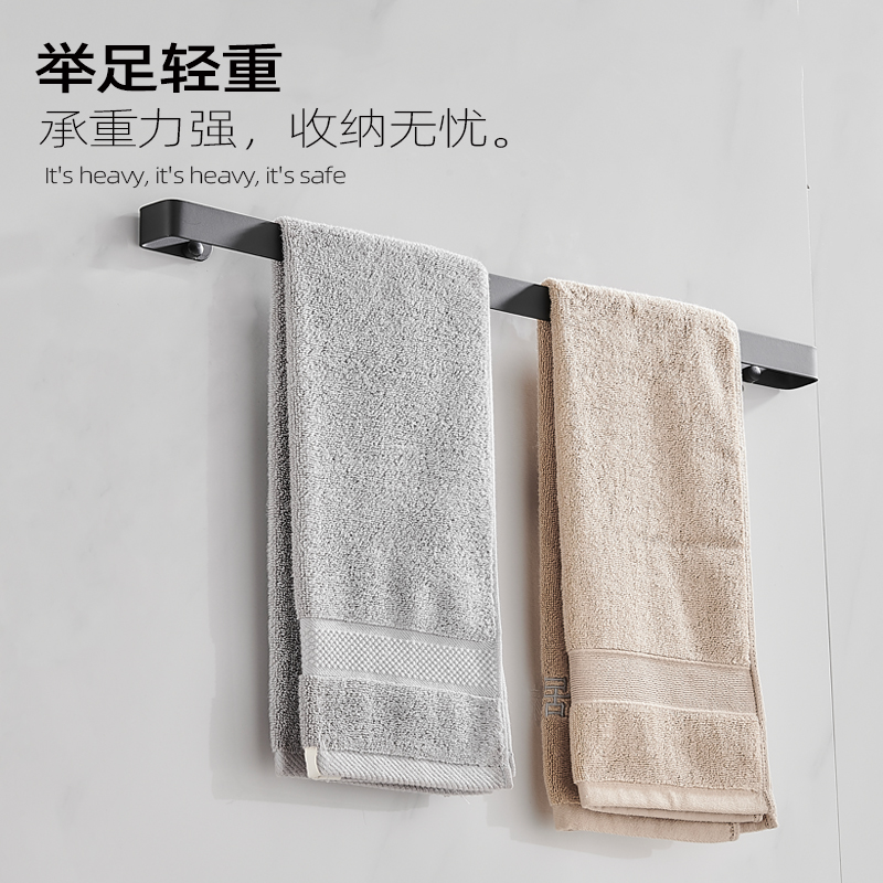 浴室毛巾杆洗手间毛巾架免打孔不锈钢极窄毛巾挂架门后小号毛巾架
