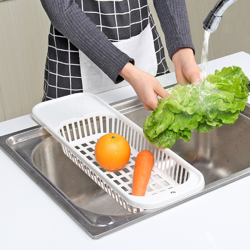 日本进口厨房洗菜水果沥水架家用水槽放碗碟杯子置物架餐具收纳架