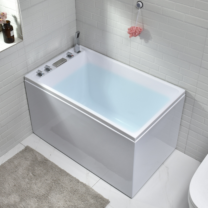 安华浴缸迷你家用成人深泡小户型薄边浴盆日式网红亚克力浴池