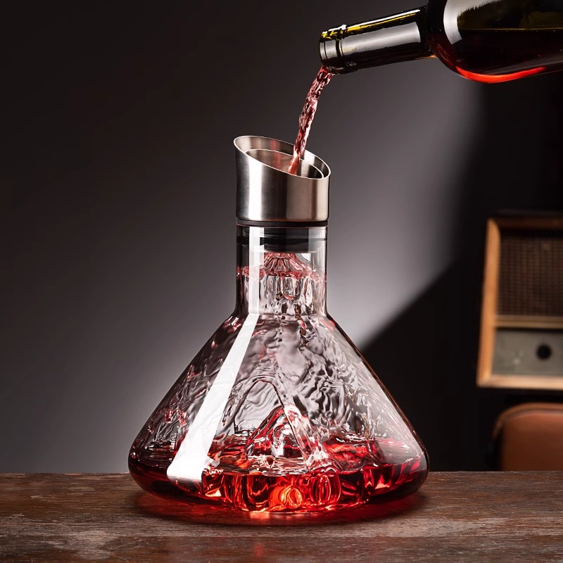德国进口LZY水晶瀑布红酒醒酒器家用冰山快速分酒器扎壶瓶玻璃红