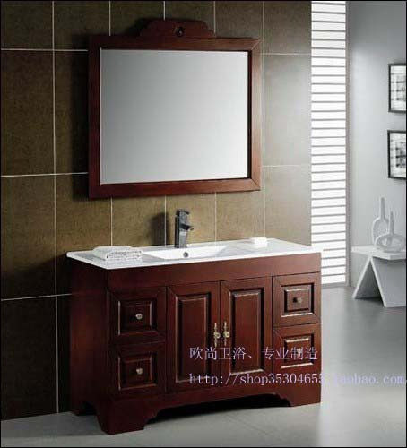 欧式美式橡木浴室柜组合实木卫浴柜洗脸盆柜组合洗手盆柜TX532
