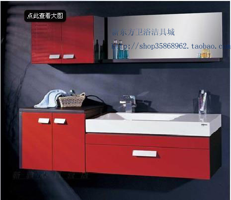 美式橡木浴室柜组合实木卫浴柜洗脸盆柜组合洗手盆柜组合DF393