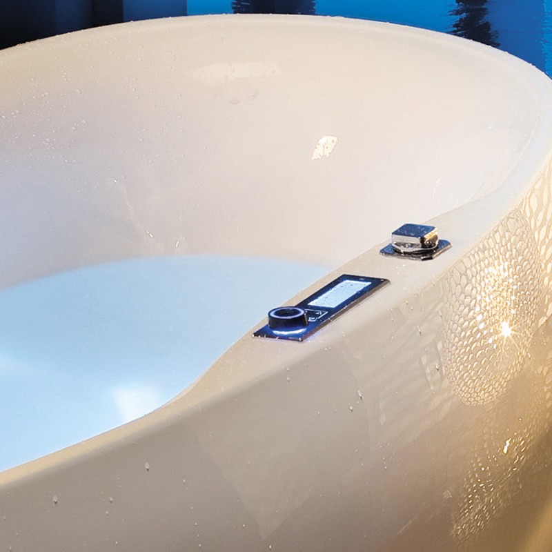 享当当冲浪气泡加热恒温按摩独立式亚克力智能浴池盆桶SPA圆浴缸