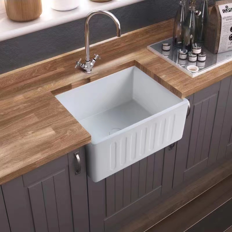 热销双槽美式厨房水槽橱柜莱盆大容量单槽多用途家用嵌入式陶瓷洗