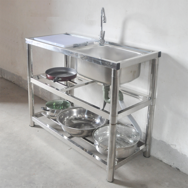 新款厨房不锈钢支架盆水槽双水槽带水槽池盆M架洗菜洗脸洗碗操作