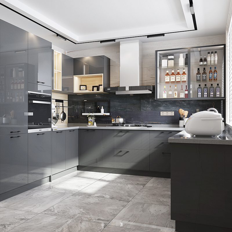 新品欧派整体橱柜定制厨房灶台柜一体家用现代简约厨柜装修石英石
