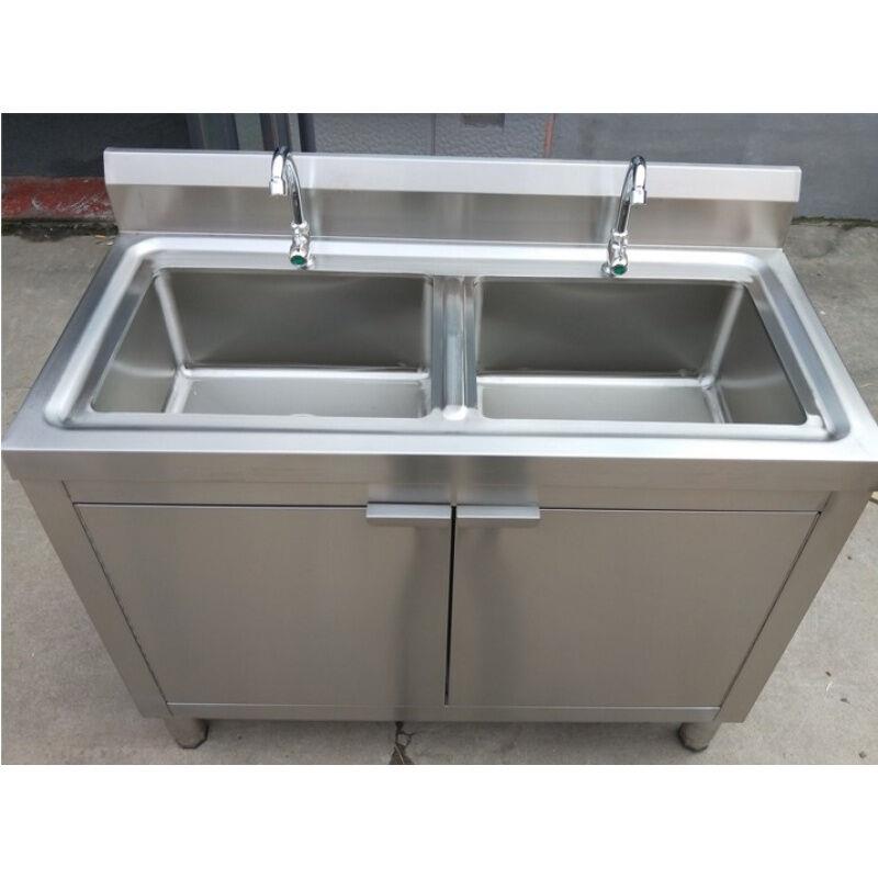 推荐整体不锈钢厨房集成一体多功能水池橱柜双槽加厚水槽饭店洗碗