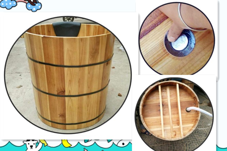 极速圆形泡澡桶洗澡桶沐浴桶浴桶木盆木桶成人小孩木质浴缸浴盆可