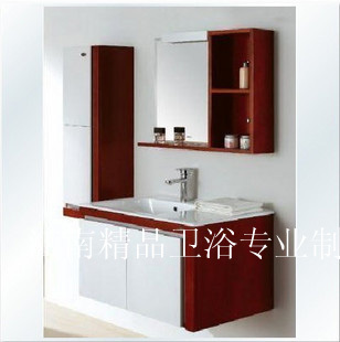 速发美式橡木浴室柜组合实木浴柜洗脸盆柜组合洗手盆柜组合XM981