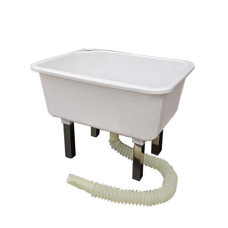 家用小型加厚拖把池洗菜盆可移动阳台塑料拖把池带龙头带下水一体