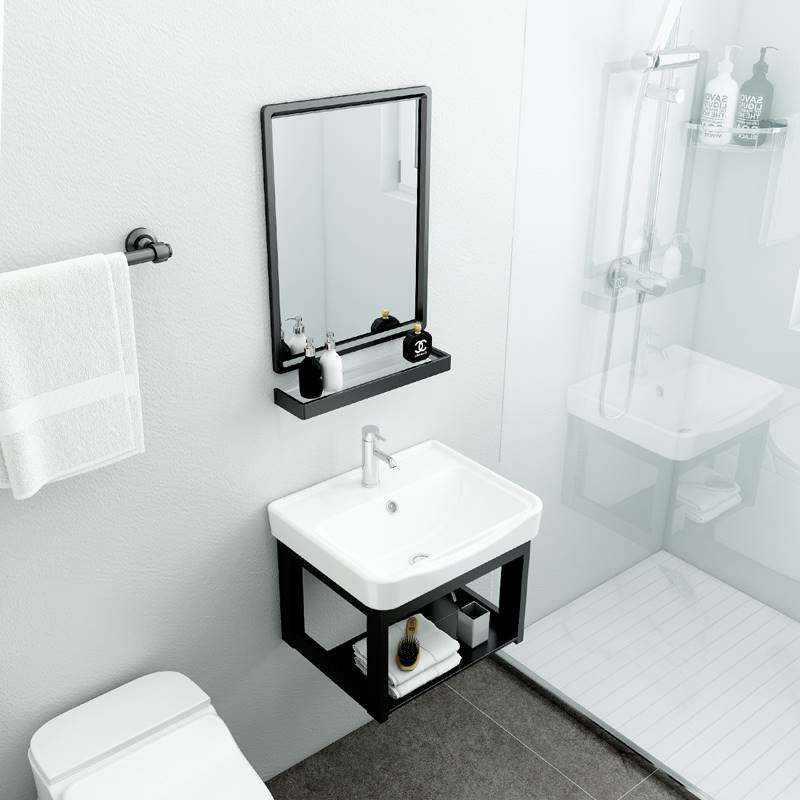 现货速发浴室挂墙式洗手盆小户型家用卫生间简易洗漱台洗面盆洗脸