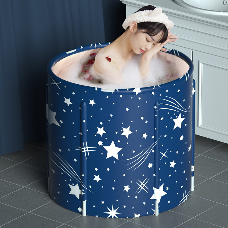 推荐泡澡桶可折叠家用全身加厚成人浴缸大号儿童圆形宝宝自动