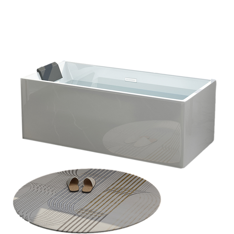 方形浴缸成人日式亚克力小户型家用可移动独立式薄边W双人保温浴