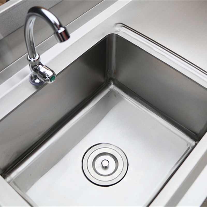 推荐厨房304不锈钢水槽柜式室外洗菜盆洗碗池带操作台水池单槽一