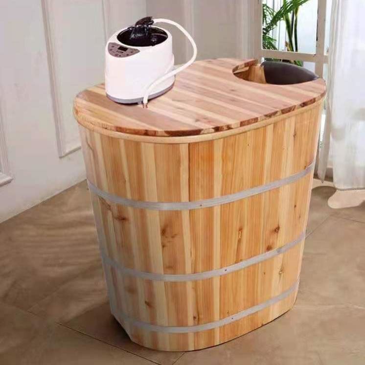 速发泡澡木桶加高省空间浴桶洗澡桶桶成人沐浴桶实木家用浴缸保温