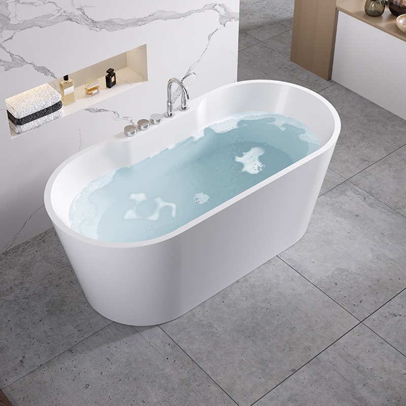 帝王洁具圆形独立浴缸家用泡澡盆成人日式深泡卫生间亚克力1.6米