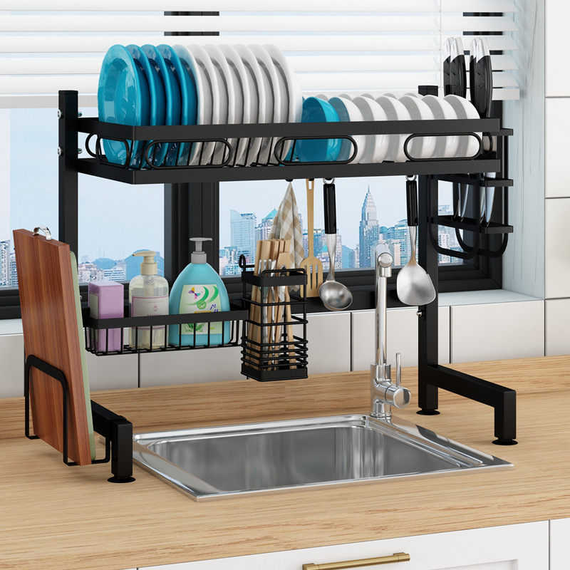 厨房水槽置物架多功能台面碗盘碗架沥水架碗碟收纳架子水池上用品