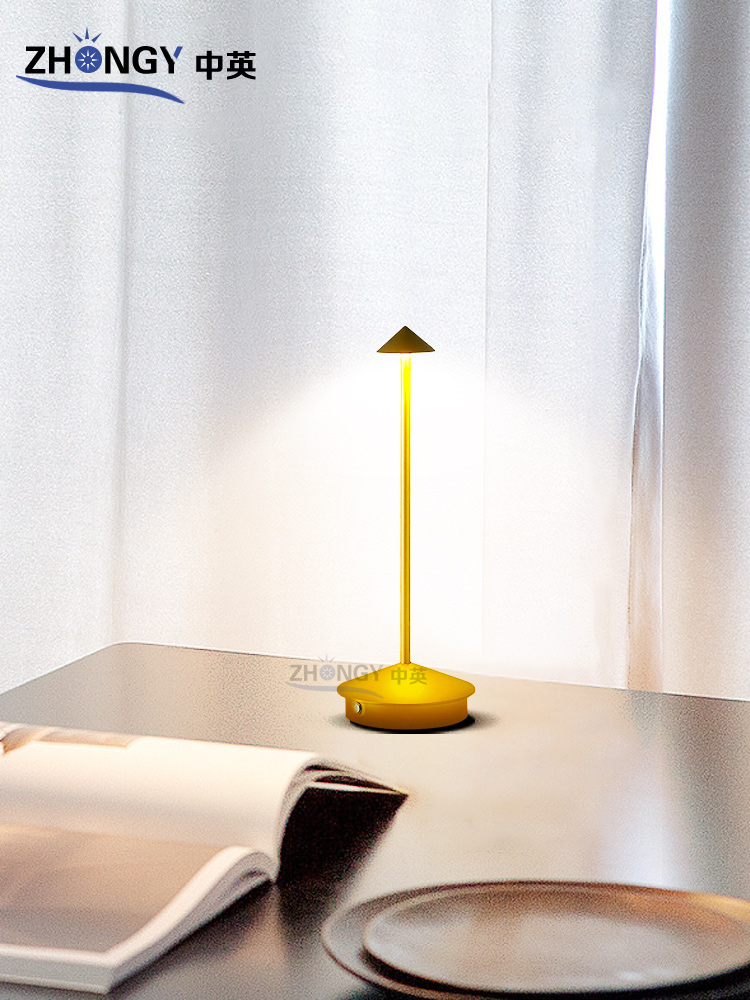 北欧PINA PRO充电款台灯卧室床头酒吧餐桌个性三角无线装饰小夜灯