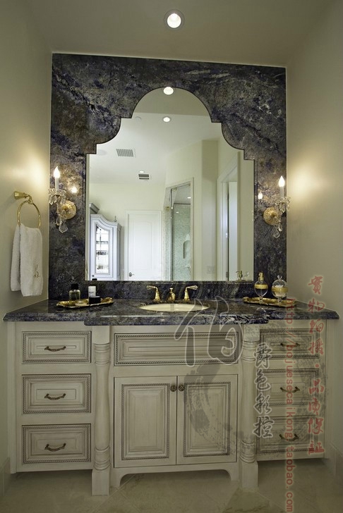 欧式古典风格浴室柜实木组合卫浴柜橡木落地柜洗手间大理石洗浴