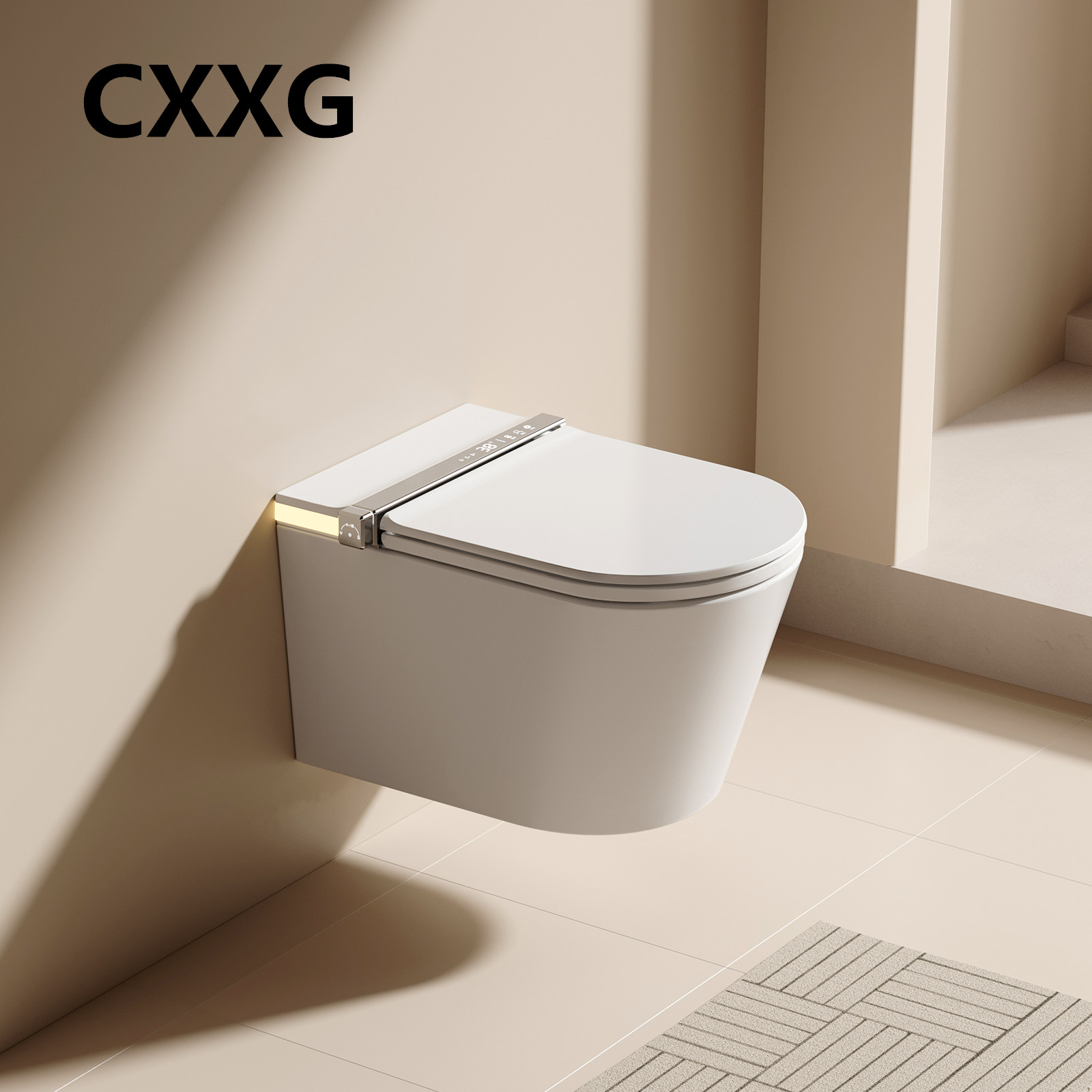 CXXG无需预埋水箱52cm小户型挂壁智能马桶虹吸式泡沫盾挂壁坐便器
