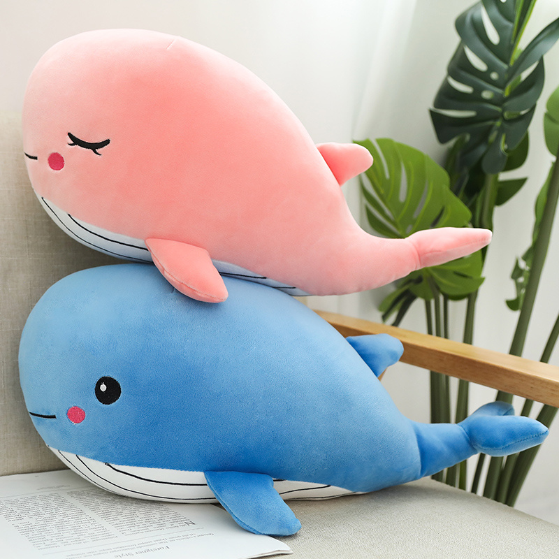 可爱小鲸鱼公仔毛绒玩具蓝鲸玩偶睡觉抱枕床上女孩男孩陪睡布娃娃
