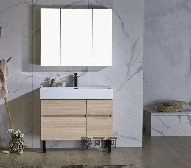浴室柜组合定制橡木实木台上双盆洗漱台卫生间洗手台面池洗脸盆柜