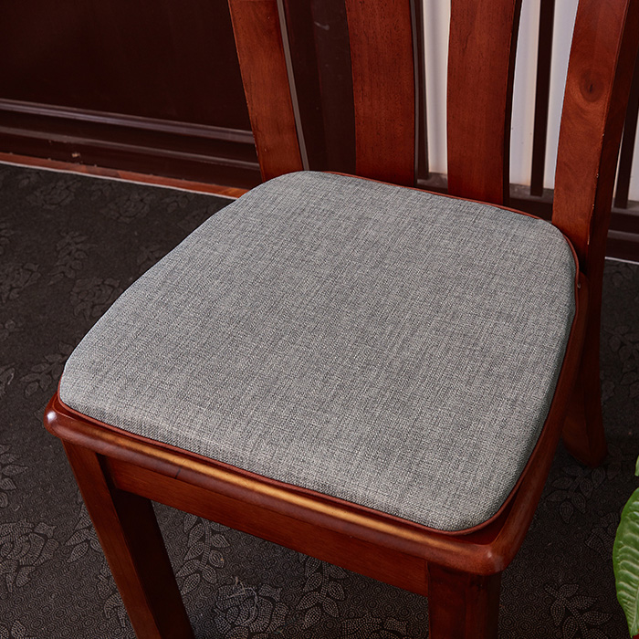 纯色中式餐椅垫现代家用加厚海绵实木椅子坐垫餐桌椅垫防滑可拆洗