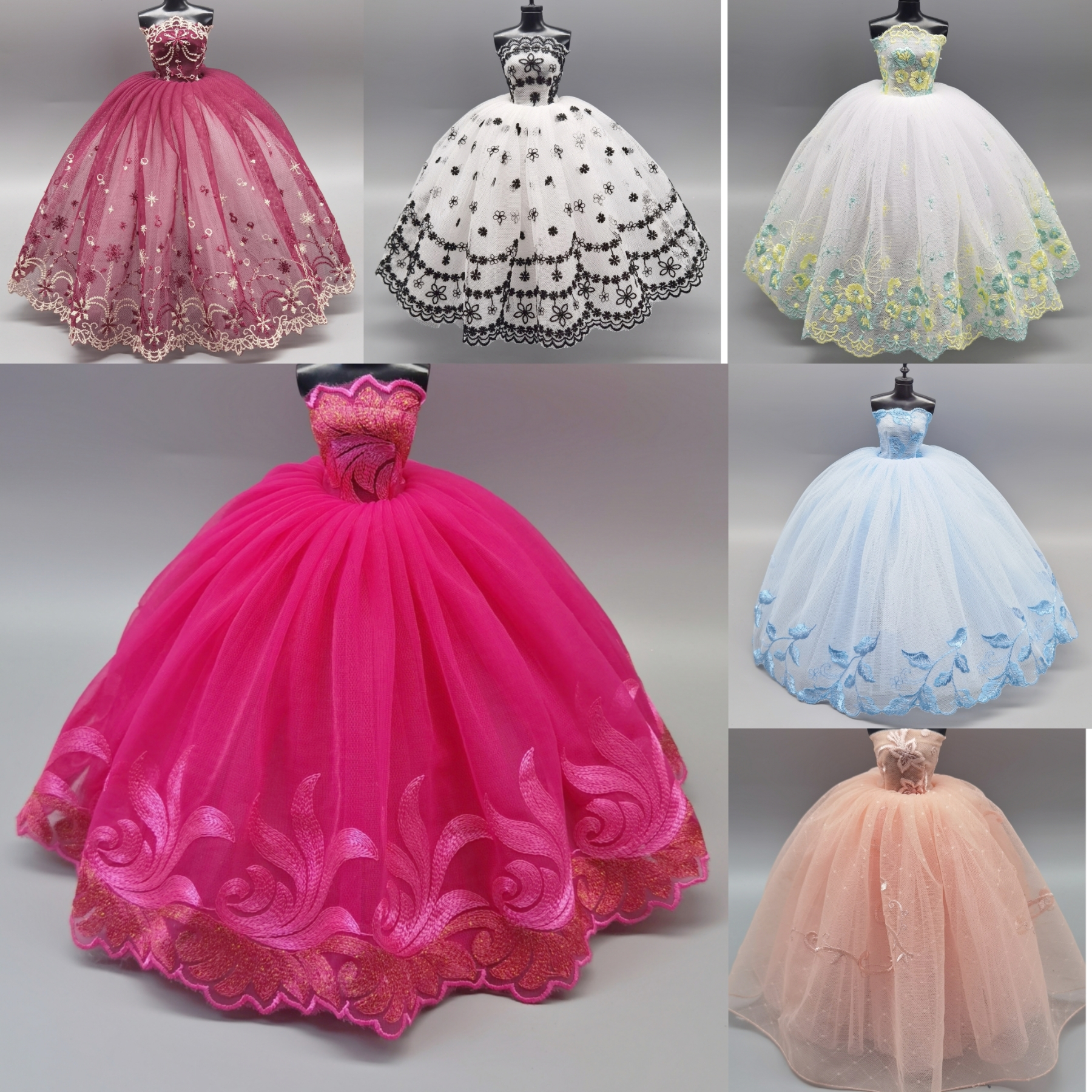 30厘米娃娃衣服娃衣配件儿童女童女孩玩具换装手工婚纱礼服