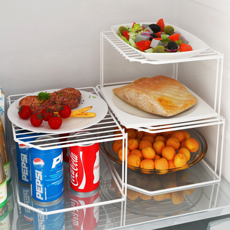冰箱上冰柜架子置物架厨房冷柜橱柜内部放剩菜收纳神器隔层分层架
